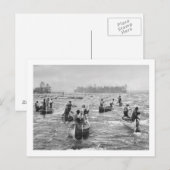 Indiërs Visten op de foto van het Soo-kanaal Briefkaart (Voorkant / Achterkant)