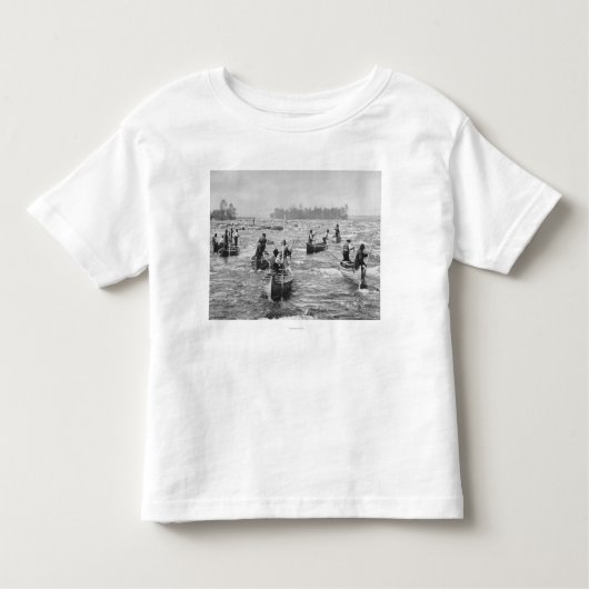 Indiërs Visten op de foto van het Soo-kanaal Kinder Shirts (Voorkant)