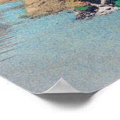 Indiërs wassen kleren in de Russische rivier Poster (Hoek)