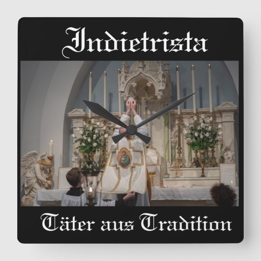 Indietrista - Täter aus Tradition Vierkante Klok (Voorkant)