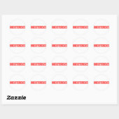 Indifferent Stamp Ronde Sticker (Vel)