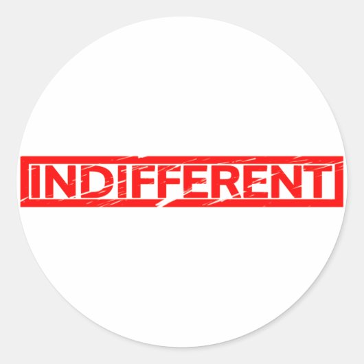 Indifferent Stamp Ronde Sticker (Voorkant)