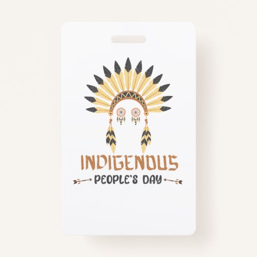 INDIGENE VOLKSDAG, KOLOMBUURDAG BADGE (Voorkant)