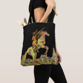 Indigenous Horse Native Indian Tote Bag Black (Dichtbij)