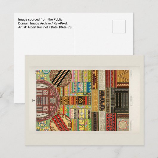 Indigenous patterns in textiles postcard briefkaart (Voorkant / Achterkant)