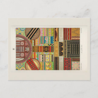 Indigenous patterns in textiles postcard briefkaart
