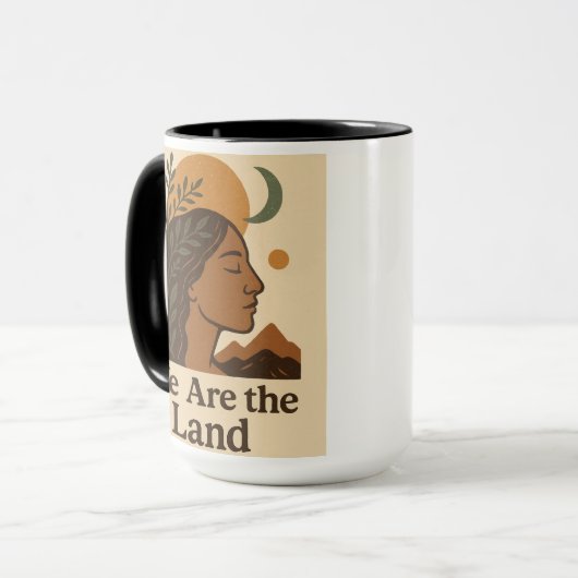 Indigenous Peoples’ Day Mug | Boho Earthy Coffee G Mok (Voorkant links)