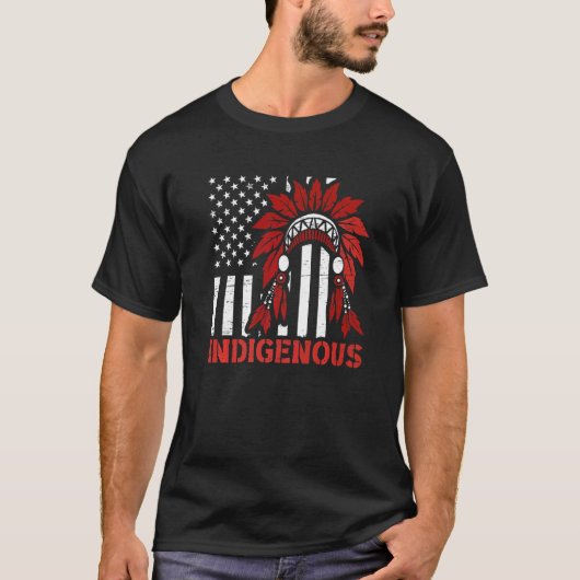 Indigenous Peoples Day USA Flag T-shirt (Voorkant)