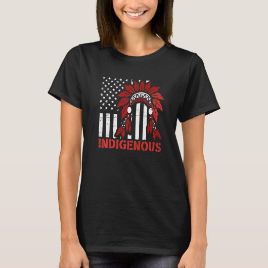 Indigenous Peoples Day USA Flag T-shirt (Voorkant)