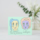 Indigestie | Afdrukken Briefkaart | #overhear (Staand voorkant)