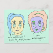 Indigestie | Afdrukken Briefkaart | #overhear (Voorkant)