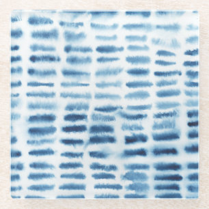 Indigio Waterverf Print Glazen Onderzetter