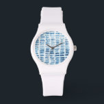 Indigio Waterverf Print Horloge<br><div class="desc">Indigio Waterverf Print. Artiest: Grace Popp. Afbeelding-ID: 153151FN.</div>