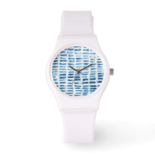 Indigio Waterverf Print Horloge