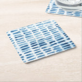 Indigio Waterverf Print Kartonnen Onderzetters (Schuin)