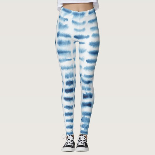 Indigio Waterverf Print Leggings (Voorkant)