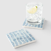 Indigio Waterverf Print Stenen Onderzetter (Zijkant)