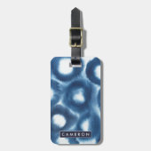 Indigio Waterverf printcirkels Bagagelabel (Voorkant verticaal)