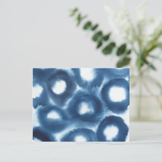 Indigio Waterverf printcirkels Briefkaart (Staand voorkant)
