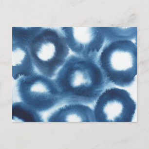 Indigio Waterverf printcirkels Briefkaart