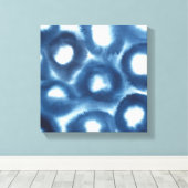 Indigio Waterverf printcirkels Canvas Afdruk (Insitu (Houten vloer))