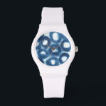 Indigio Waterverf printcirkels Horloge<br><div class="desc">Indigio Waterverf Print Circles. Artiest: Grace Popp. Afbeelding-ID: 153152FN.</div>