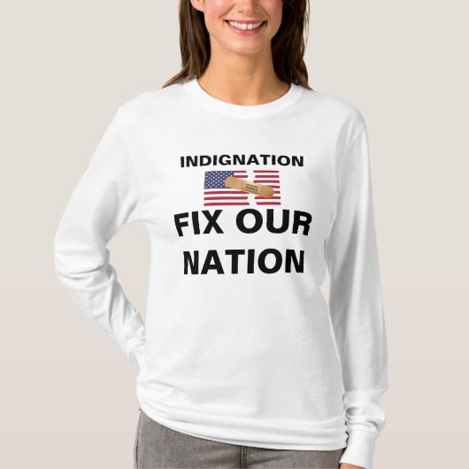 INDIGNATIE FIX ONZE NATIE T-SHIRT (Voorkant)