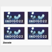 indigo22 rechthoekige sticker (Vel)