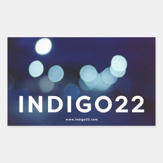 indigo22 rechthoekige sticker (Voorkant)