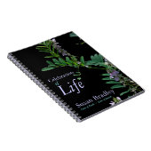 Indigo 2 Floral Photography Funeral Guest Book Notitieboek (Rechterzijde)