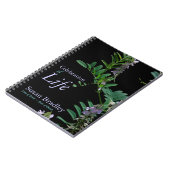 Indigo 2 Floral Photography Funeral Guest Book Notitieboek (Linkerzijde)