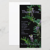 Indigo 3 Bloemen Sympathie Dank u foto Bedankkaart (Voorkant / Achterkant)