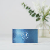 Indigo Abstract Elegant Visitekaartje (Staand voorkant)