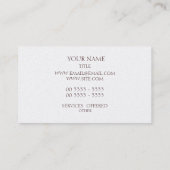 Indigo Abstract Elegant Visitekaartje (Achterkant)