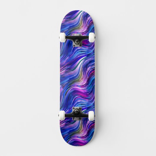 Indigo Alcohol Ink Skateboard (Voorkant)