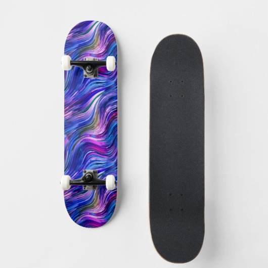 Indigo Alcohol Ink Skateboard (Voorkant)