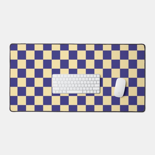 Indigo and butter checkerboard pattern bureaumat (Keyboard & Muis)