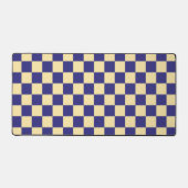 Indigo and butter checkerboard pattern bureaumat (Voorkant)
