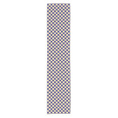 Indigo and butter checkerboard pattern korte tafelloper (Voorkant)