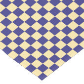 Indigo and butter checkerboard pattern korte tafelloper (Hoek)