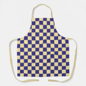 Indigo and butter checkerboard pattern schort (Voorkant)