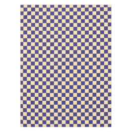 Indigo and butter checkerboard pattern tafelkleed