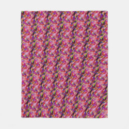 indigo and purple artwork fleece deken