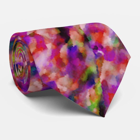 indigo and purple artwork stropdas (Opgerold)