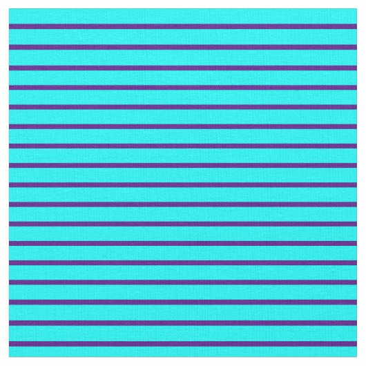 Indigo & Aqua Lines Stof (Close Up)