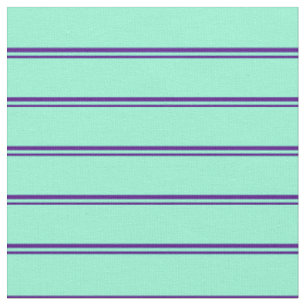 Indigo & Aquamarine gekleurd Striped Patroon Stof