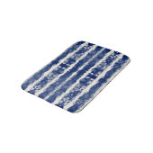 Indigo Art: Abstracte Waterverf Chaos. Badmat (Gekanteld)