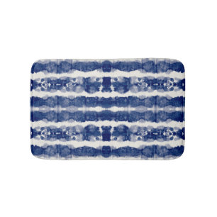 Indigo Art: Abstracte Waterverf Chaos. Badmat