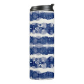 Indigo Art: Abstracte Waterverf Chaos. Thermosbeker (Gedraaid links)