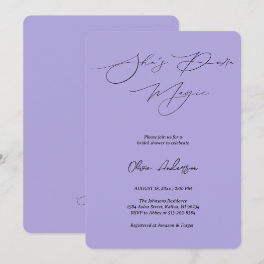 Indigo Aura Ze is puur magisch Vrijgezellenfeest Kaart (Voorkant / Achterkant)